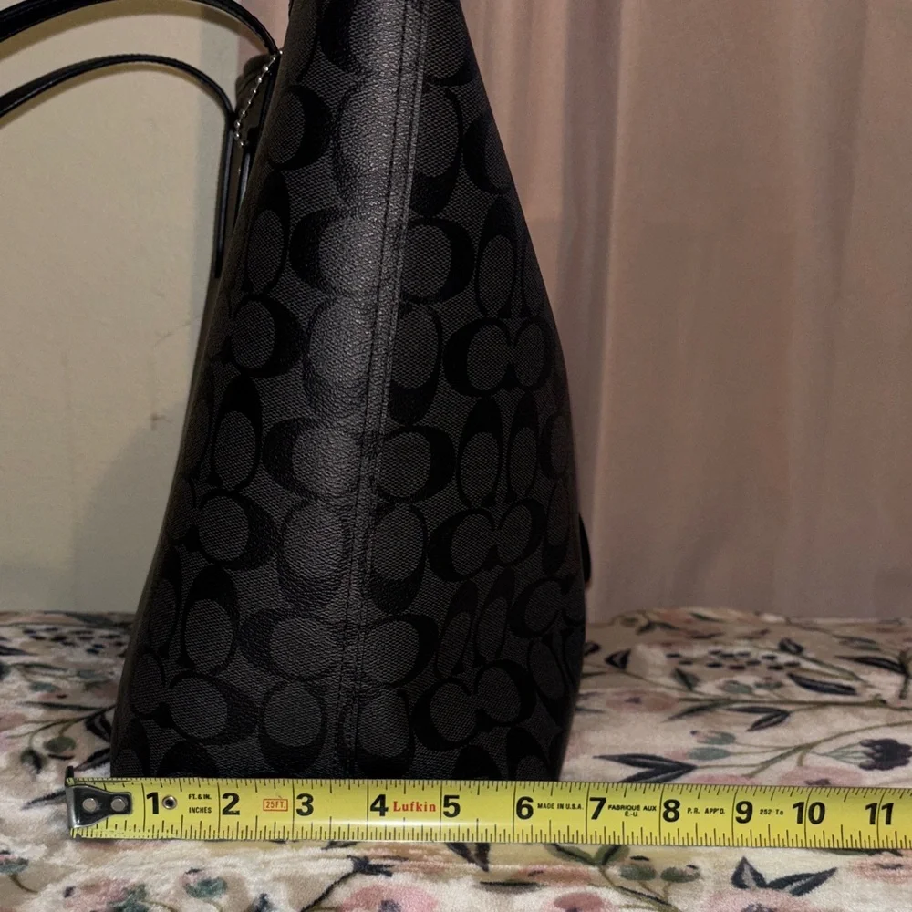 Coach Black and Gray Signature Tote - Picture 2 of 10